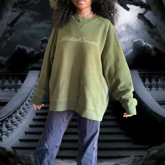 vintage olive green sweatshirt